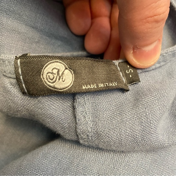 New with tags M Linen dress made in Italy asymmetrical flowy summer dress - Picture 4 of 12